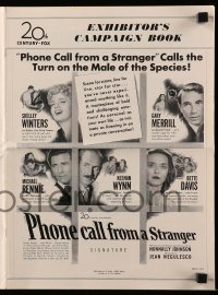 5g0888 PHONE CALL FROM A STRANGER pressbook 1952 Bette Davis, Shelley Winters, Michael Rennie