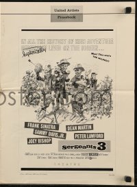 5g0934 SERGEANTS 3 pressbook 1962 John Sturges, Frank Sinatra, Rat Pack parody of Gunga Din!