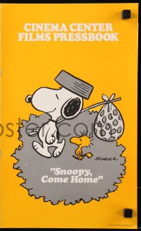 5g0948 SNOOPY COME HOME pressbook 1972 Peanuts, Charlie Brown, Schulz art of Snoopy & Woodstock!