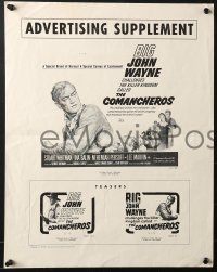 5g1085 COMANCHEROS group of 2 pressbook supplements 1961 John Wayne, Whitman & Balin, Michael Curtiz!