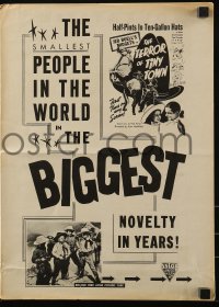 5g0972 TERROR OF TINY TOWN pressbook R1942 Jed Buell's Midgets in 10 gallon hats, wild & beyond rare!