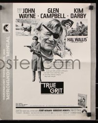 5g0996 TRUE GRIT pressbook 1969 John Wayne as Rooster Cogburn, Kim Darby, Glen Campbell