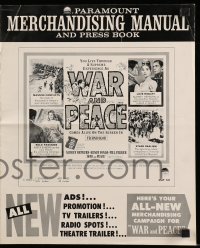 5g1014 WAR & PEACE pressbook R1963 art of Audrey Hepburn, Henry Fonda & Mel Ferrer, Leo Tolstoy epic!