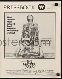 5g1020 WICKER MAN pressbook 1974 Christopher Lee, Britt Ekland, cult horror classic!