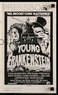 5g1031 YOUNG FRANKENSTEIN pressbook 1974 Mel Brooks, art of Gene Wilder, Peter Boyle & Marty Feldman