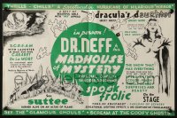 5g0238 DR. NEFF & HIS MADHOUSE OF MYSTERY promo brochure 1950s gorgeous girls & glamour ghouls!!