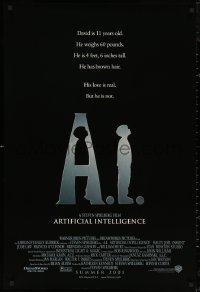 5h0782 A.I. ARTIFICIAL INTELLIGENCE advance DS 1sh 2001 Spielberg, Haley Joel Osment, Jude Law!