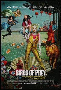 5h0825 BIRDS OF PREY advance DS 1sh 2020 Margot Robbie as Harley Quinn, great surreal artwork!