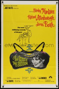 5h0833 BLISS OF MRS. BLOSSOM 1sh 1968 Shirley MacLaine, Richard Attenborough, wacky bra design!