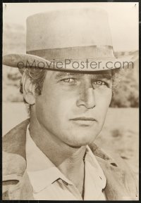 5h0599 PAUL NEWMAN 26x38 German commercial poster 1990s cool close up from Butch Cassidy & the Sundance Kid!