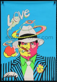 5h0605 RON CHERESKIN 24x34 commercial poster 1970 groovy art of man with cigar, Love!