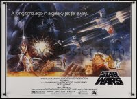5h0609 STAR WARS 27x38 German commercial poster 1995 Lucas sci-fi epic, Jung art from half-sheet!