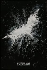 5h0875 DARK KNIGHT RISES teaser DS 1sh 2012 image of Batman's symbol in broken buildings!