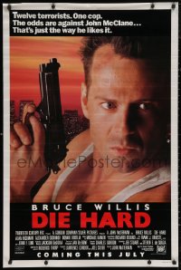 5h0880 DIE HARD advance 1sh 1988 Bruce Willis vs twelve terrorists, action classic, with borders!