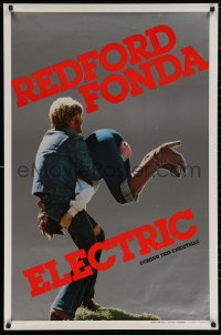5h0886 ELECTRIC HORSEMAN teaser 1sh 1979 Sydney Pollack, great image of Robert Redford & Jane Fonda!
