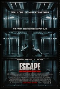 5h0892 ESCAPE PLAN advance DS 1sh 2013 Sylvester Stallone & Arnold Schwarzenegger in prison!