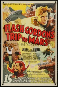 5h0286 FLASH GORDON'S TRIP TO MARS S2 poster 2001 great art of Buster Crabbe, Ming & others!