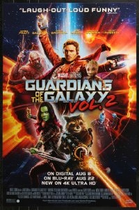 5h0537 GUARDIANS OF THE GALAXY VOL. 2 27x40 video poster 2017 Chris Pratt, Saldana, cast image!