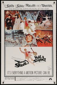 5h0923 HALF A SIXPENCE style B 1sh 1968 McGinnis art of Tommy Steele with banjo, H.G. Wells novel!