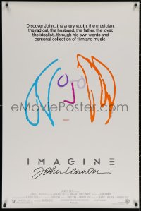 5h0938 IMAGINE 1sh 1988 classic self portrait artwork by former Beatle John Lennon!