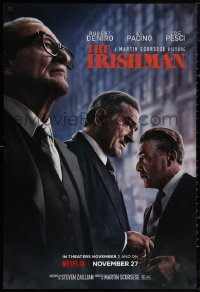 5h0951 IRISHMAN teaser DS 1sh 2019 Robert De Niro in the title role w/ Al Pacino, Joe Pesci!