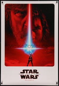 5h0978 LAST JEDI teaser DS 1sh 2017 Star Wars, incredible sci-fi image of Hamill, Driver & Ridley!