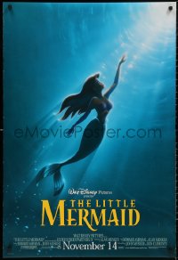 5h0984 LITTLE MERMAID DS advance 1sh R1997 Ariel swimming to the surface, Disney underwater cartoon!