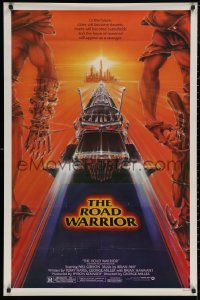5h0995 MAD MAX 2: THE ROAD WARRIOR 1sh 1982 Mel Gibson in the title role, great art by Commander!