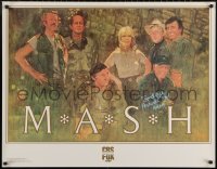 5h0540 MASH TV 28x36 video poster 1983 Bernie Fuchs art of Alda & top cast, Goodbye, Farewell & Amen