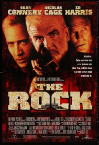 5h1090 ROCK DS 1sh 1996 Sean Connery, Nicolas Cage, Ed Harris, Alcatraz, Michael Bay!