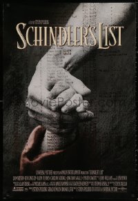 5h1095 SCHINDLER'S LIST int'l DS 1sh 1993 Steven Spielberg World War II classic, Best Picture!
