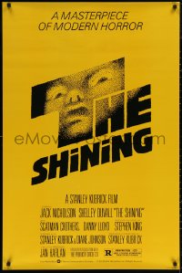 5h1099 SHINING 1sh 1980s studio re-strike, Stephen King & Stanley Kubrick horror, Saul Bass!