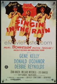 5h1105 SINGIN' IN THE RAIN DS 1sh R2000 Gene Kelly, Donald O'Connor, Debbie Reynolds!