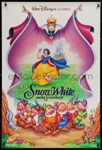 5h1107 SNOW WHITE & THE SEVEN DWARFS DS 1sh R1993 Disney animated cartoon fantasy classic!