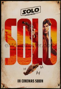 5h1109 SOLO int'l teaser DS 1sh 2018 A Star Wars Story, Ron Howard, Alden Ehrenreich as young Han!