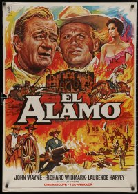 5h0120 ALAMO Spanish R1979 great art of John Wayne & Richard Widmark in Texas by Mac!
