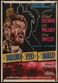 5h0131 GOOD, THE BAD & THE UGLY Spanish 1968 Eli Wallach hung by Jean Balonga Cassar, ultra rare!