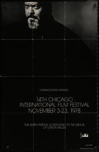 5h0325 14TH CHICAGO INTERNATIONAL FILM FESTIVAL 2-sided 24x37 film festival poster 1978 Orson Welles!