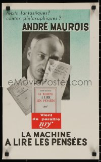 5h0624 ANDRE MAUROIS 13x21 French advertising poster 1937 for La Machine A Lire Les Pensees!