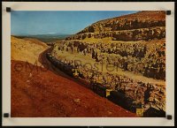 5h0389 ATCHISON TOPEKA & SANTA FE RAILWAY 15x21 art print 1970s great image of train and mountains!