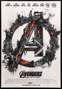 5h0542 AVENGERS: AGE OF ULTRON IMAX mini poster 2015 Marvel, cast in title over white background!