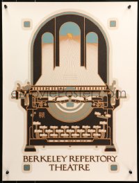 5h0393 BERKELEY REPERTORY THEATRE 18x24 art print 1977 cool art of typewriter by David Lance Goines!