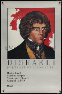 5h0555 DISRAELI PORTRAIT OF A ROMANTIC tv poster 1980 artwork of the Prime Minister by Paul Davis!