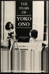 5h0326 FILMS OF YOKO ONO 24x36 film festival poster 1991 great image of her and John Lennon!
