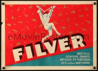 5h0636 FILVER 12x16 French advertising poster 1930s D'ylen art of clown in suspenders!