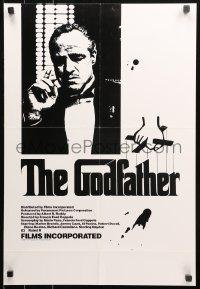 5h0697 GODFATHER 17x25 special poster R1988 Marlon Brando & cat in Francis Ford Coppola crime classic!