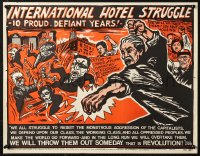 5h0710 INTERNATIONAL HOTEL STRUGGLE 18x23 special poster 1979 Rachael Romero art!