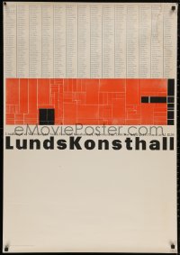 5h0514 LUNDS KONSTHALL 28x40 Swedish museum/art exhibition 1959 really different art and huge list!