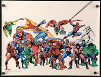 5h0732 MARVEL COMICS 17x22 special poster 1978 John Buscema art of many comic book characters!