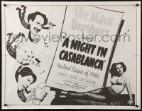 5h0738 NIGHT IN CASABLANCA 19x24 special poster 1980s Marx Brothers, Groucho, from title card!